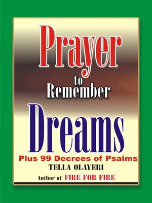 cover image of Prayer to Remember Dreams: a dream journal workbook to learn to recall, record and chart your dreams